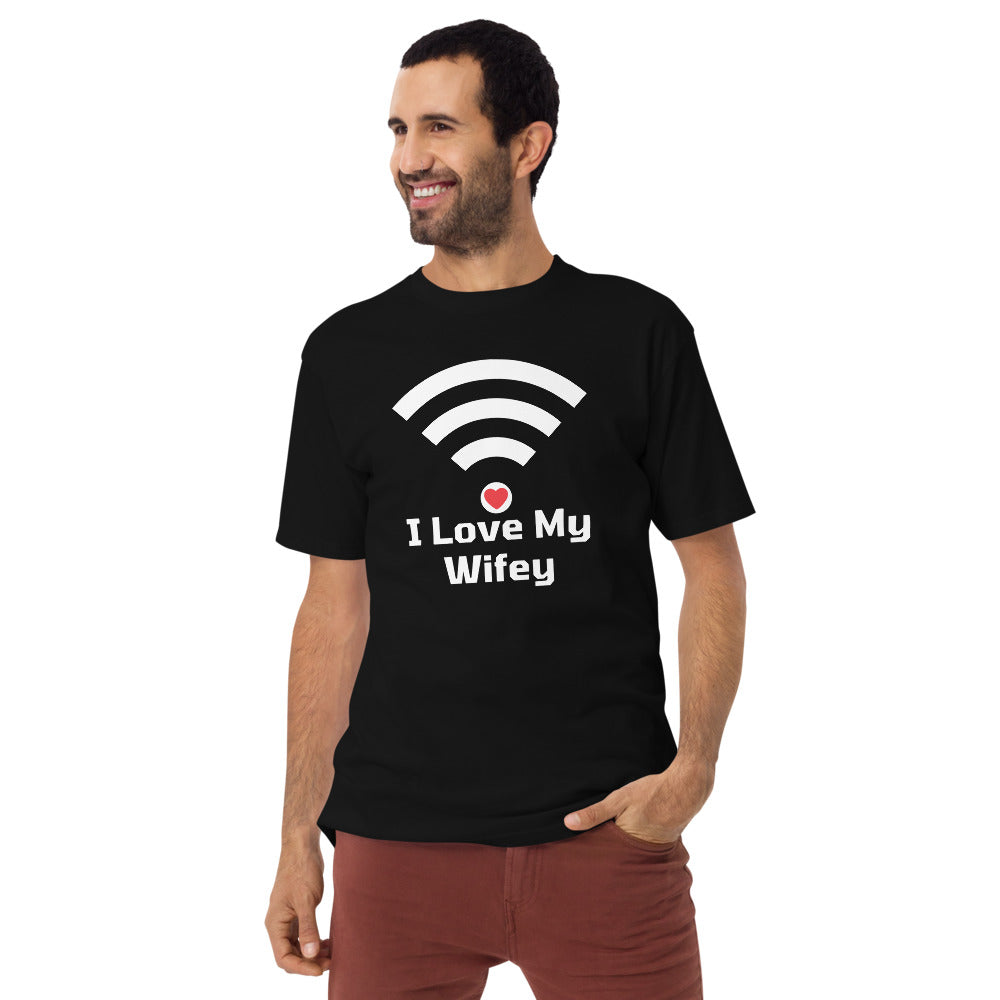 I Love My Wifey Men’s premium heavyweight tee