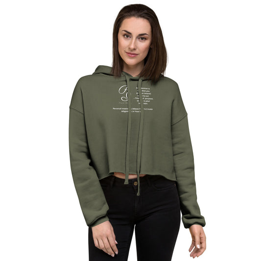 Personal-Intentions Brand Crop Hoodie